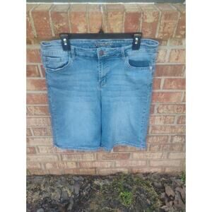 Vtg Copperflash Women's Plus Size 18W Denim Bermuda Shorts Medium Wash Stretch